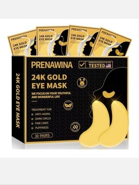 30 PAIRS 24K Gold Eye Mask